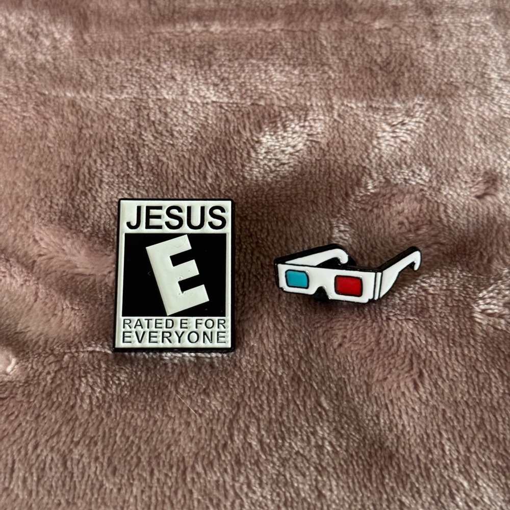 Metal Enamel Pin / Brooch Set (2PCS)